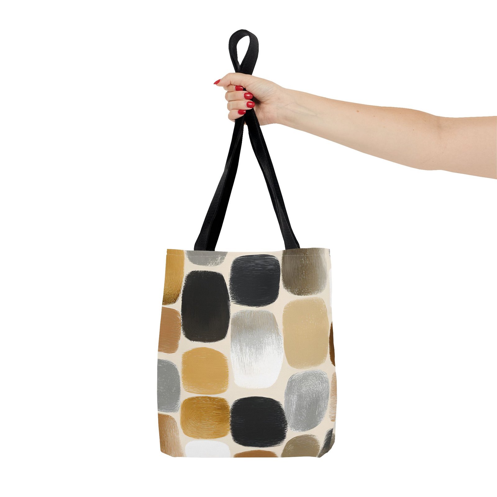 Chic Abstract Tote Bag, Stylish Reusable Shopping Bag, Fashionable Handbag for Everyday Use, Eco-Friendly Gift, Minimalist Tote - Image 4
