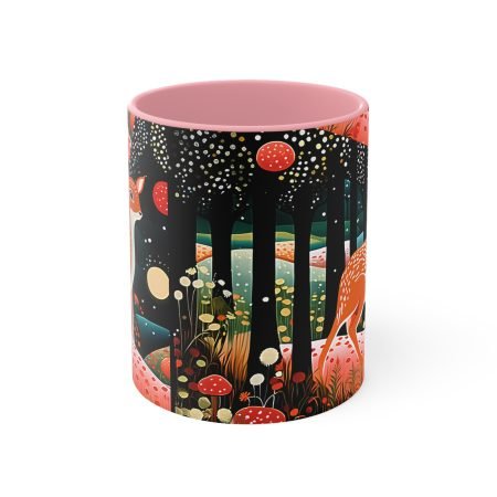 Whimsical Forest Accent Mugs - Ideal for Nature Lovers, Cozy Home Decor, Gift for Her, Tea & Coffee Lovers, Eco-Friendly