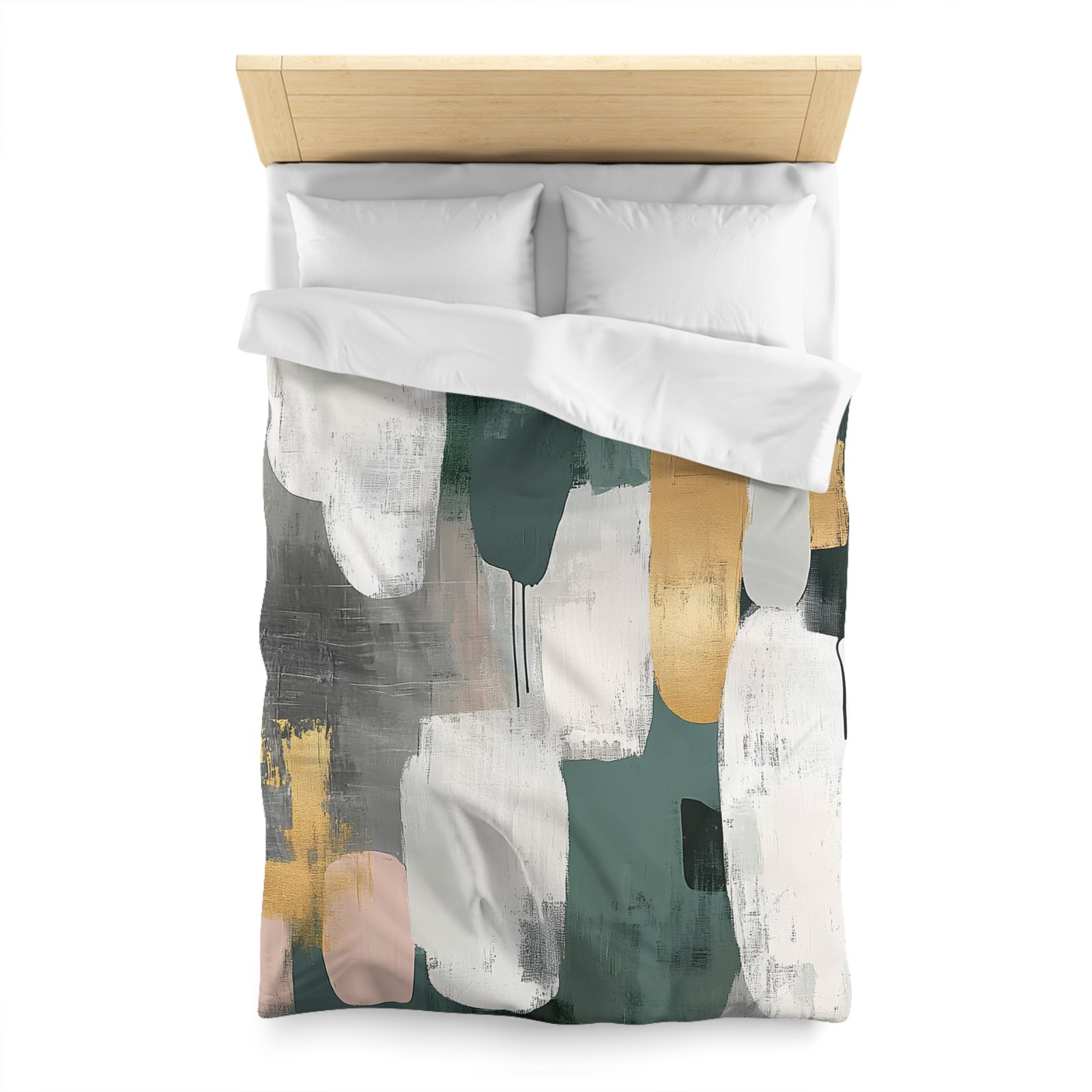 Chic Abstract Microfiber Duvet Cover, Modern Bedding, Minimalist Decor, Cozy Bedroom, Contemporary Design, Home Makeover - Image 8