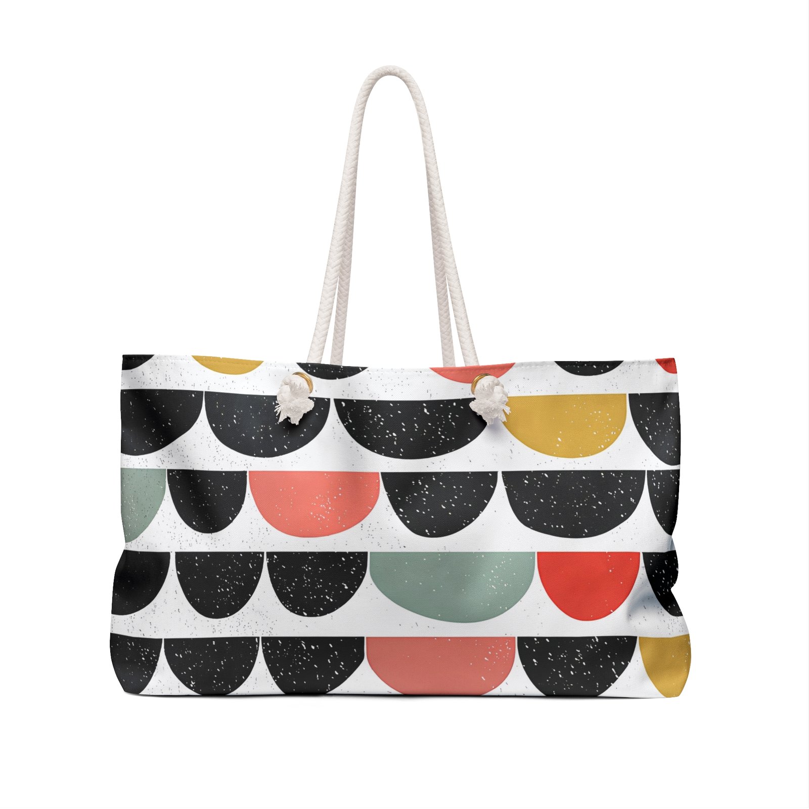 Chic Weekender Bag with Modern Geometric Design, Travel Tote, Stylish Diaper Bag, Gym Bag, Poolside Essential - Image 2