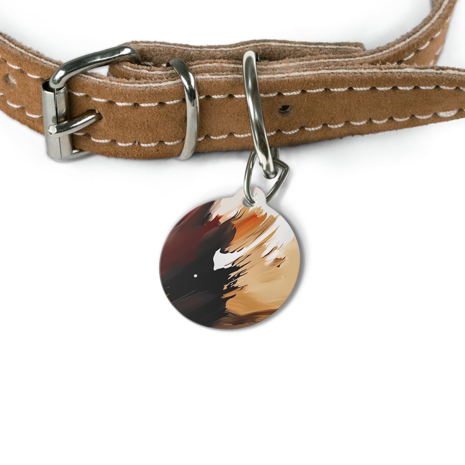 Abstract Art Pet Tag, Personalized Dog Tag, Stylish Cat Tag, Unique Pet ID Tag, Pet Accessory Gift - Image 4