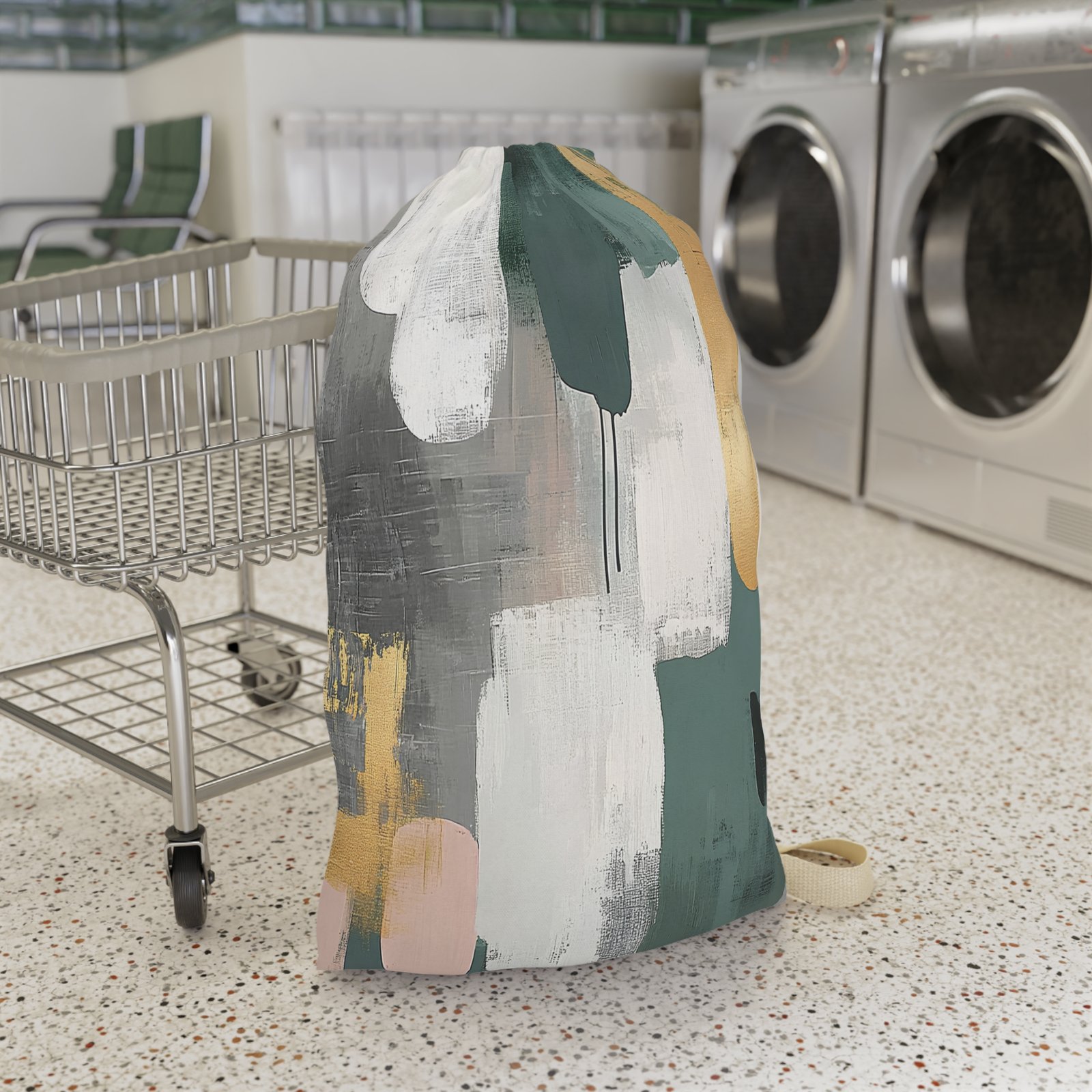 Chic Abstract Laundry Bag - Stylish Storage for Home, College, Travel, Gifts, Modern Decor, Eco-Friendly Organization - Image 7