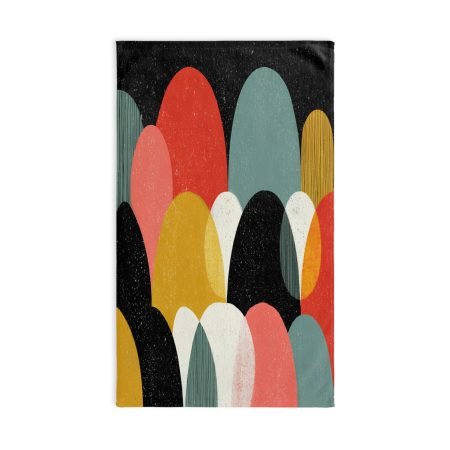 Colorful Abstract Hand Towel, Modern Kitchen Towel, Boho Bathroom Towel, Gift for Home Decor, Artistic Hand Towels