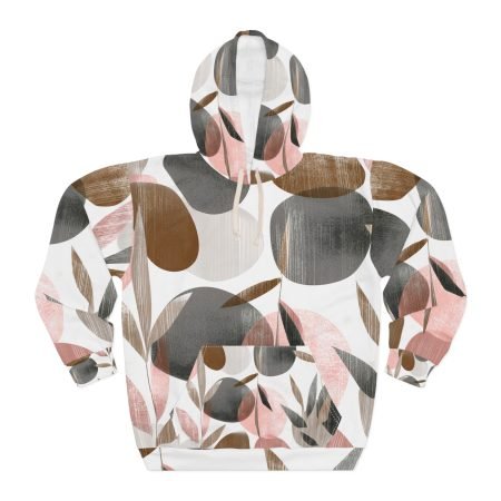 Chic Botanical Print Hoodie – Cozy Fashion, Unisex Pullover Sweatshirt, Trendy Streetwear, Gift for Her, Unique Fall Apparel