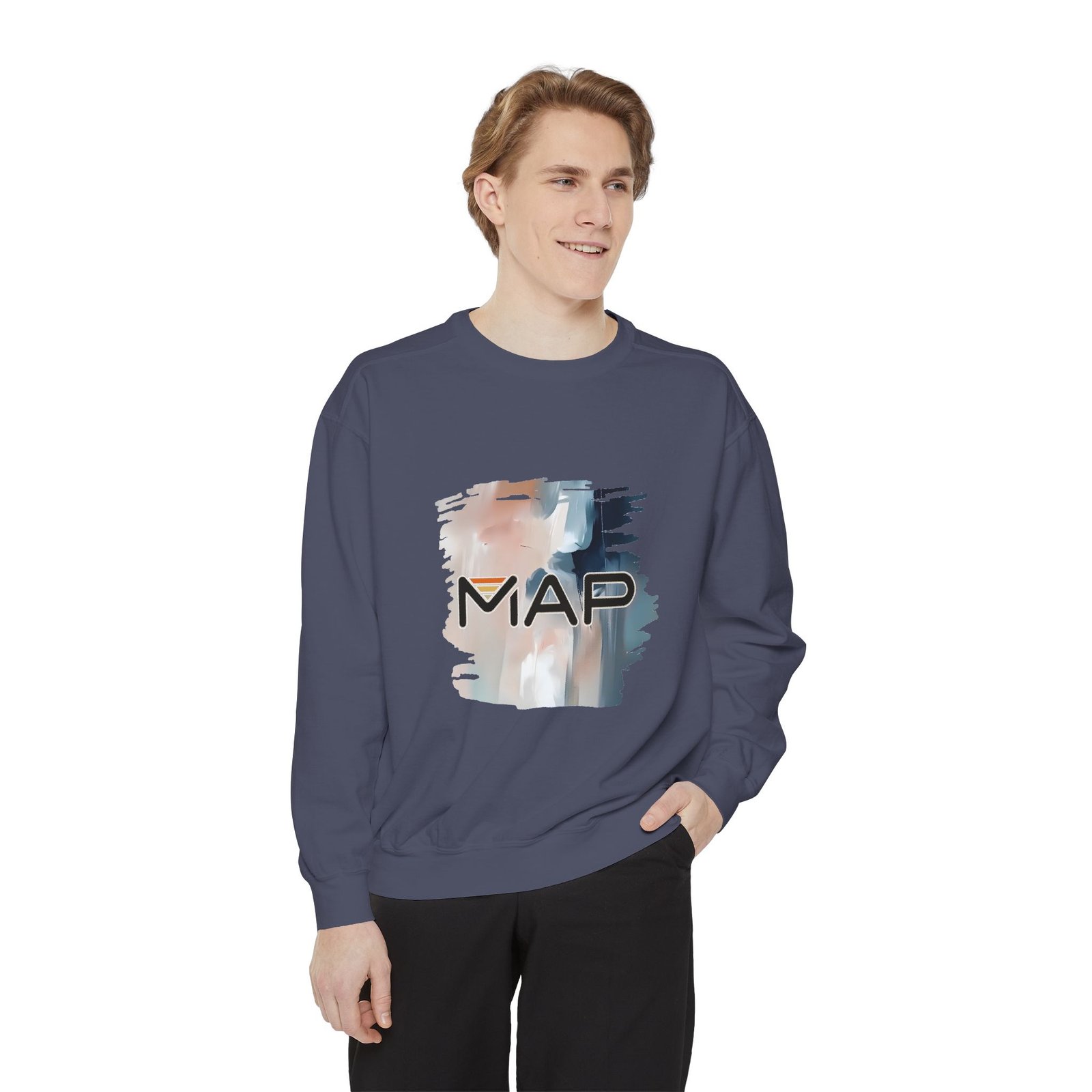 Map-Inspired Unisex Garment-Dyed Sweatshirt | Cozy Casual Wear, Perfect for Travel, Gift for Map Lovers, Fall Fashion, Unisex Sweaters - Image 35