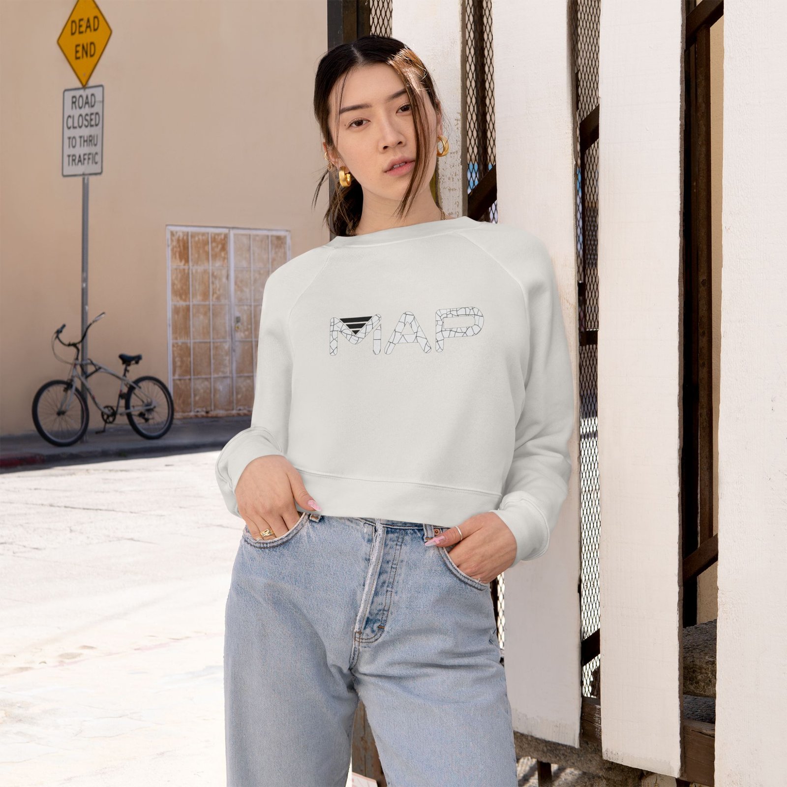 Stylish Women's Cropped Fleece Pullover - Cozy Streetwear, Perfect for Casual Outings, Gifts for Her, Trendy Loungewear, Fall Fashion - Image 8