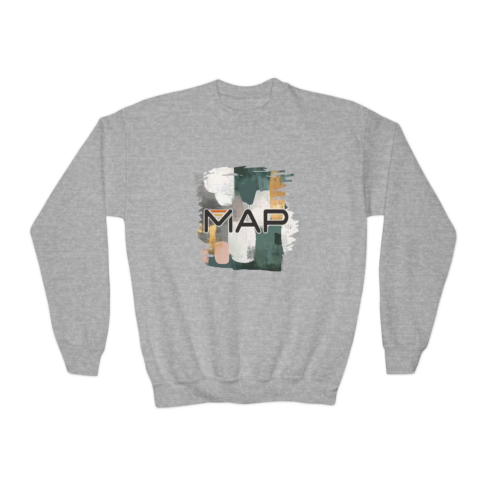 Stylish Youth Crewneck Sweatshirt with Abstract Map Design, Cozy Pullover for Teens and Kids, Perfect Gift for Holidays and Everyday Wear - Image 9