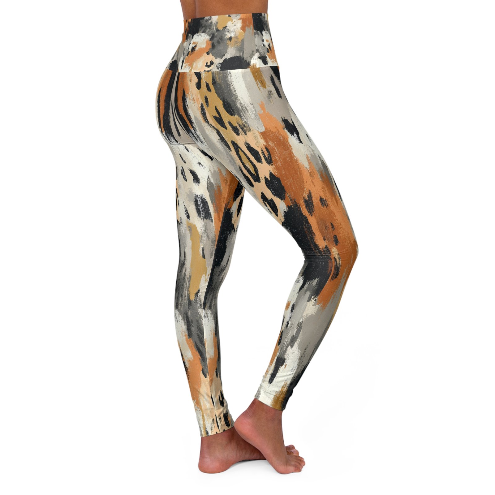 Chic High Waisted Yoga Leggings, Comfortable Activewear, Trendy Exercise Pants, Fitness Apparel, Stylish Athleisure - Image 4