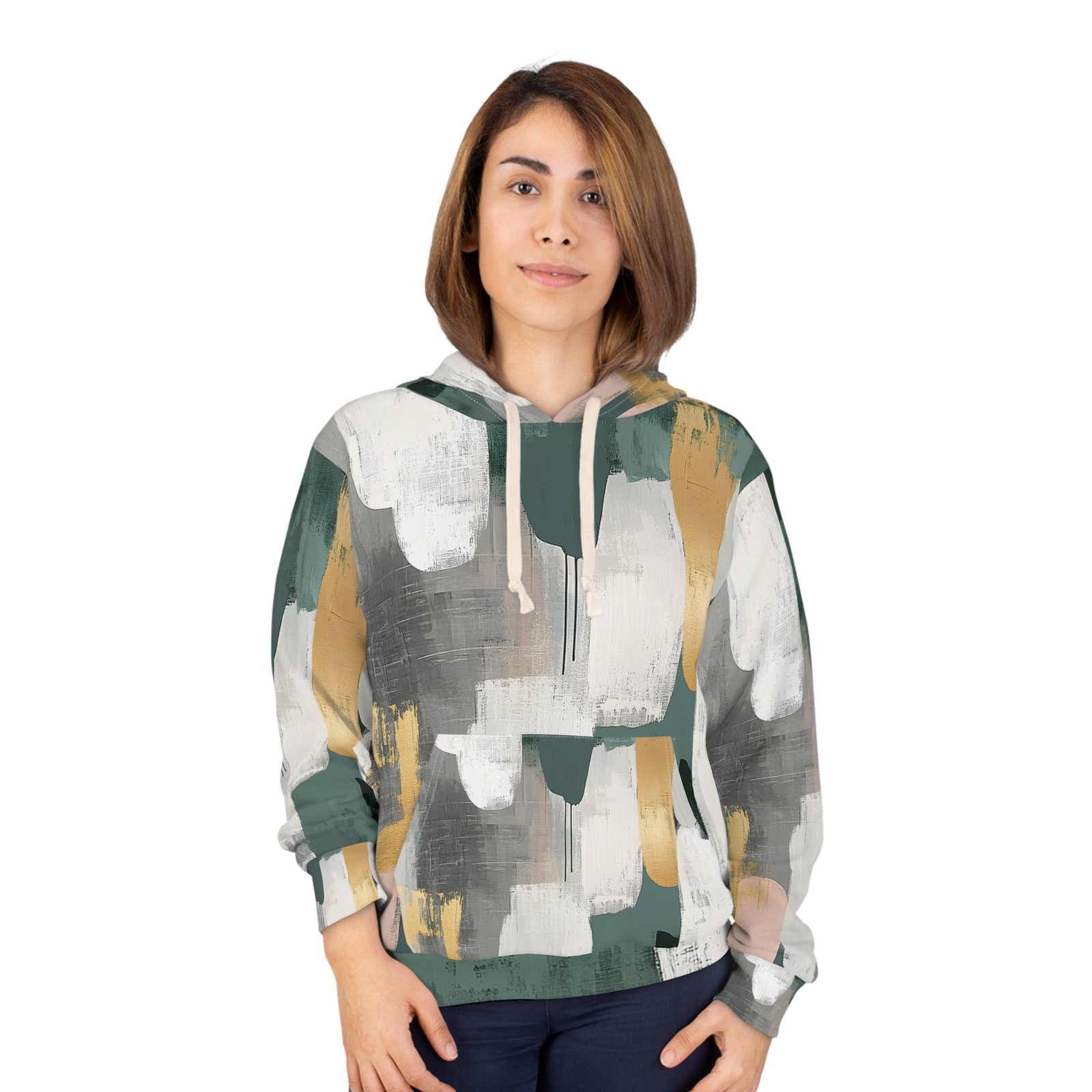 Chic Abstract Art Hoodie, Cozy Pullover, Trendy Streetwear, Unique Gift Idea, Comfortable Fashion Layer - Image 3