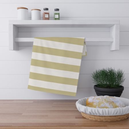Elegant Striped Cotton Tea Towels - Kitchen Decor, Gift for Home Chefs, Hostess Gift, Farmhouse Style, Cooking Accessories