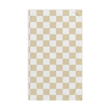 Chic Checkerboard Hand Towel, Kitchen Towel, Bathroom Decor, Neutral Home Accessory, Gift for Hosts, Vintage Style