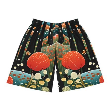 Vibrant Nature-Inspired Basketball Shorts, Colorful Activewear, Summer Sports, Beach Shorts, Unique Workout Gear, Gift for Athletes