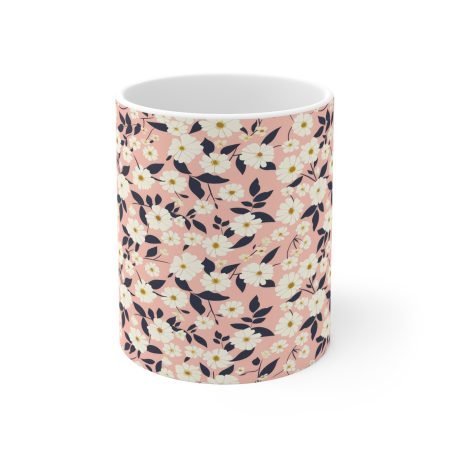 Floral Pattern Coffee Mug, Tea Cup, Gift for Her, Kitchen Decor, Birthday Present, Home & Office