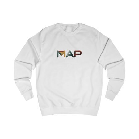 Stylish MAP Unisex Sweatshirt, Cozy Casual Wear, Gift for Travelers, Perfect for Holidays, Year-Round Comfort, Streetwear Fashion