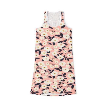 Floral Women's Racerback Dress, Summer Dress, Casual Dress, Beachwear, Vacation Attire, Flower Print Dress