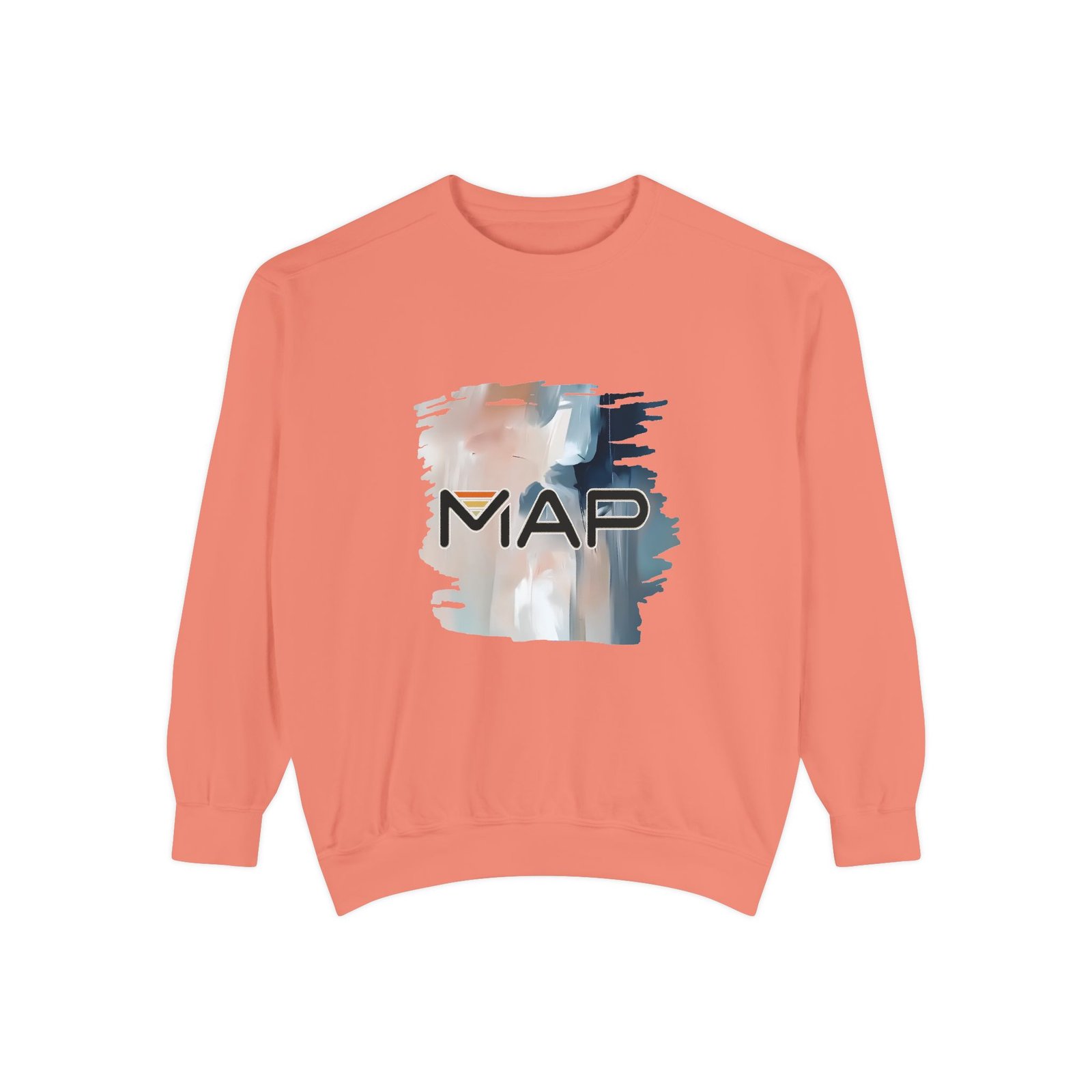 Map-Inspired Unisex Garment-Dyed Sweatshirt | Cozy Casual Wear, Perfect for Travel, Gift for Map Lovers, Fall Fashion, Unisex Sweaters - Image 5