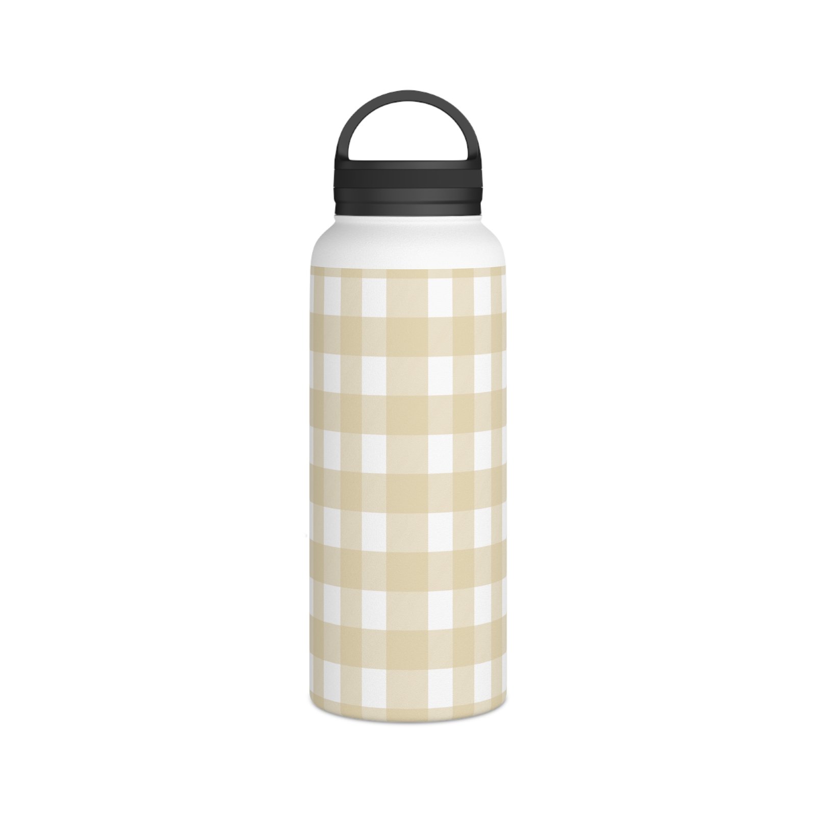 Chic Checked Stainless Steel Water Bottle, Gingham Design, Reusable Hydration Container, Eco-Friendly Gift, Outdoor Adventure Gear - Image 10