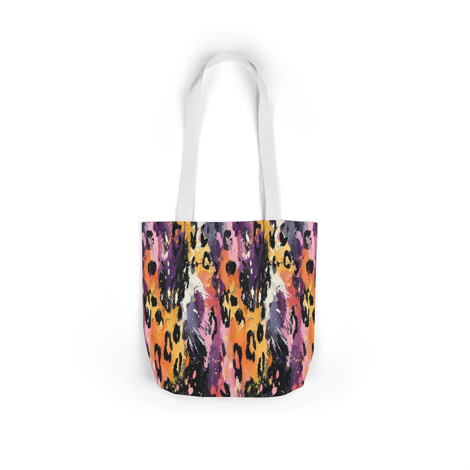 Vibrant Leopard Print Canvas Tote Bag, Colorful Shopping Bag, Stylish Everyday Tote, Eco-Friendly Gift, Beach or Grocery Bag - Image 20