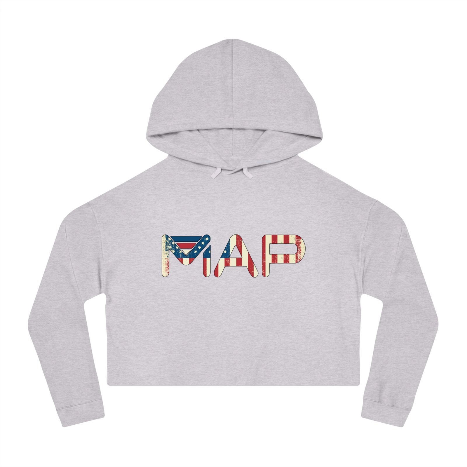 Cropped Hooded Sweatshirt with MAP Design | Stylish Women’s Casual Wear | Perfect for Travel, Summer Days, Gifts - Image 19