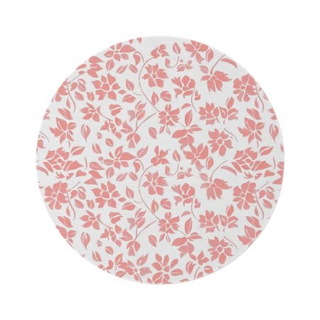Floral Round Area Rug, Cozy Home Decor, Boho Chic Floor Mat, Living Room Accent, Gift for Housewarming, Nursery Rug