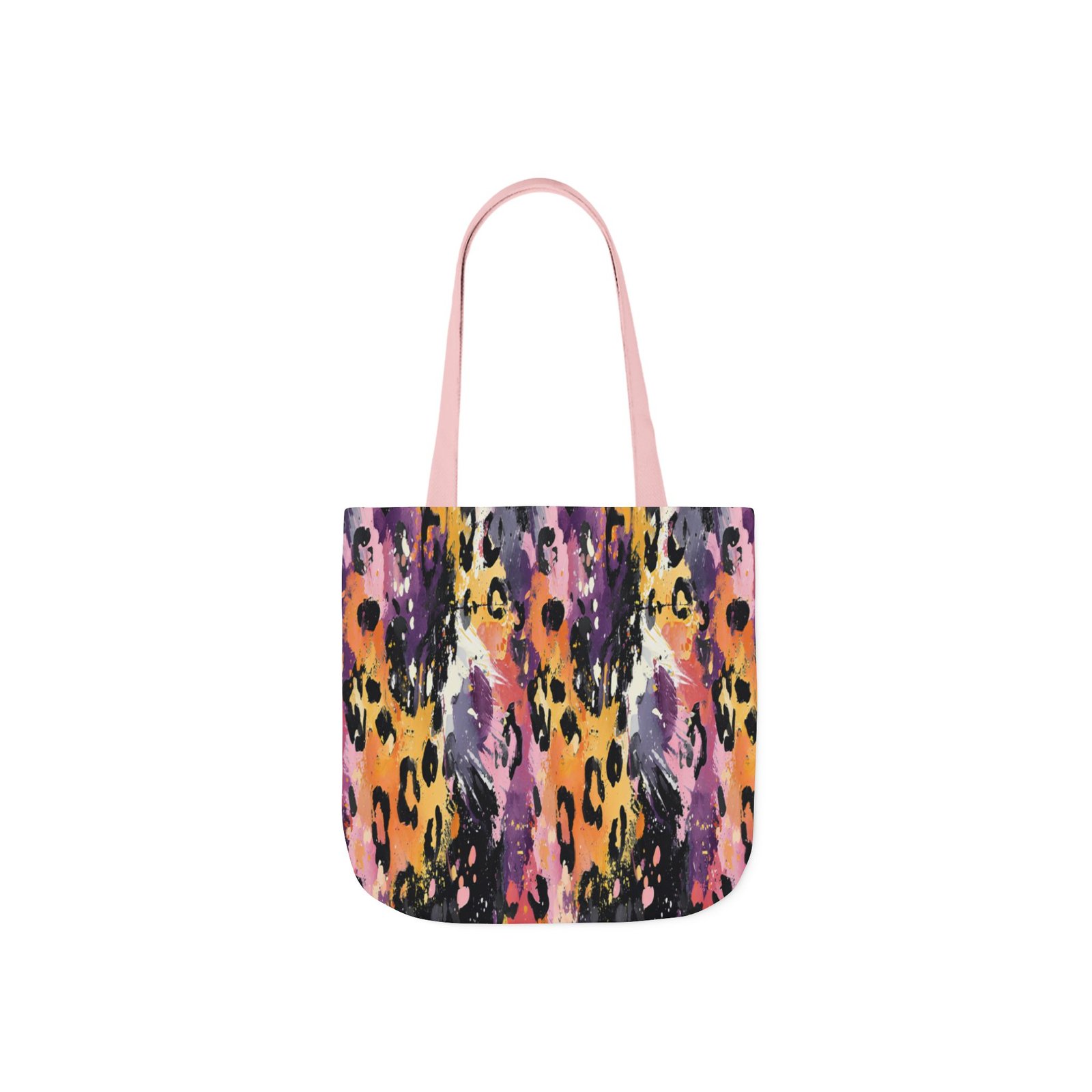 Vibrant Leopard Print Canvas Tote Bag, Colorful Shopping Bag, Stylish Everyday Tote, Eco-Friendly Gift, Beach or Grocery Bag - Image 15