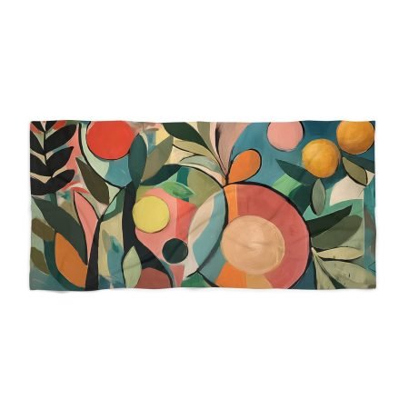 Vibrant Floral Beach Towel, Colorful Beach Accessory, Garden Party Essential, Summer Vacation Must-Have, Poolside Relaxation Gear