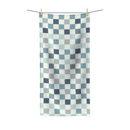 Elegant Checkered Polycotton Towel | Beach Towel, Bath Towel, Pool Towel, Gift for Her, Decorative Towel