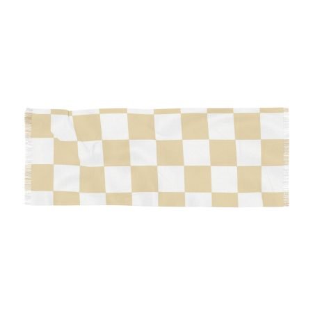 Chic Light Scarf with Checkered Design | Spring Fashion Accessory, Gift for Her, Lightweight Scarf, Trendy Shawl, Boho Style