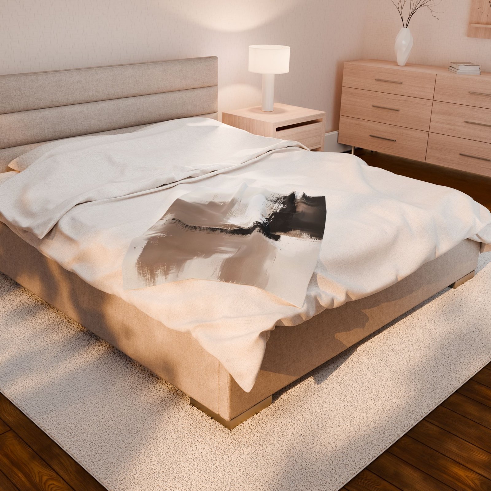 Cozy Abstract Velveteen Plush Blanket, Soft Throw for Home, Modern Decor, Couch, Sofa, Gifts for Birthdays, Housewarming - Image 12