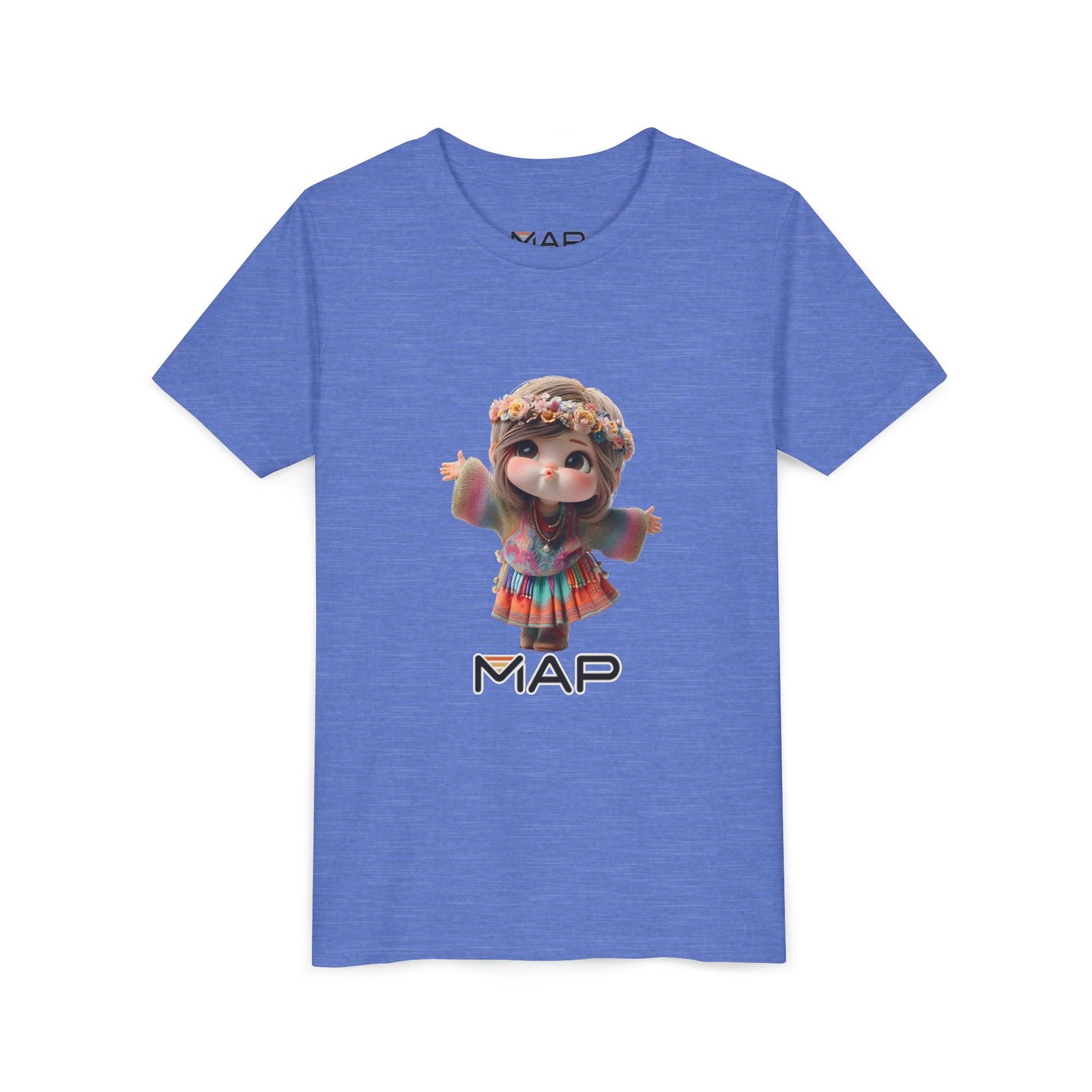 Youth Short Sleeve Tee with 'MAP' Graphic, Fun Kids Tee, Gift for Birthdays, Summer Wear, Festival Outfit, Playful Shirt - Image 39