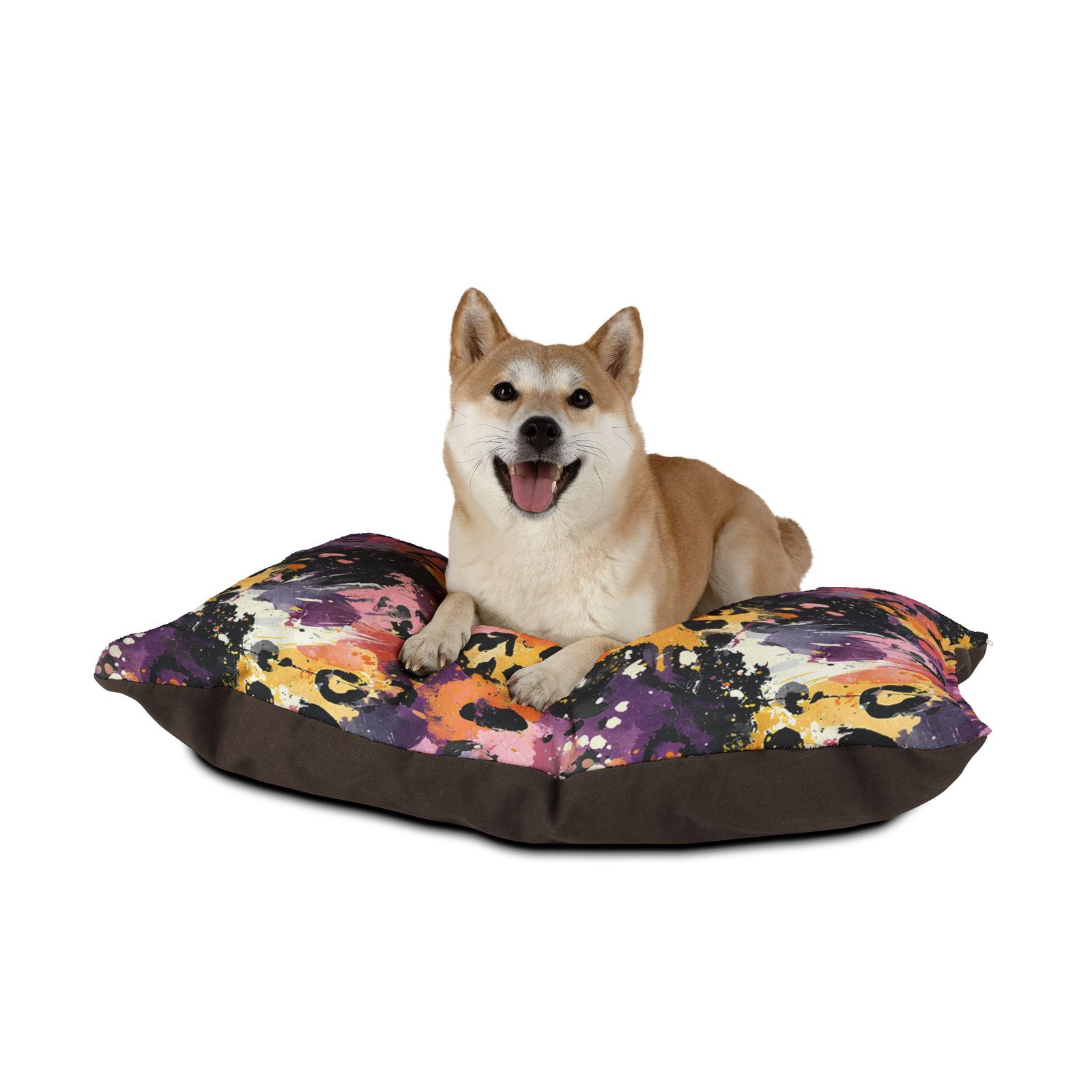 Colorful Leopard Print Pet Bed, Cozy Dog Bed, Stylish Cat Bed, Vibrant Animal Bedding, Unique Pet Decor - Image 9