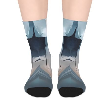 Chic Mid-Length Socks with Abstract Design, Trendy Fashion Socks, Cozy Casual Socks, Stylish Gift for Her, Unique Winter Accessories