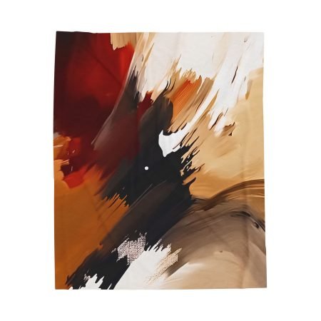Cozy Velveteen Plush Blanket with Abstract Art, Soft Throw Blanket, Home Decor, Gift for Her, Living Room, Bedroom