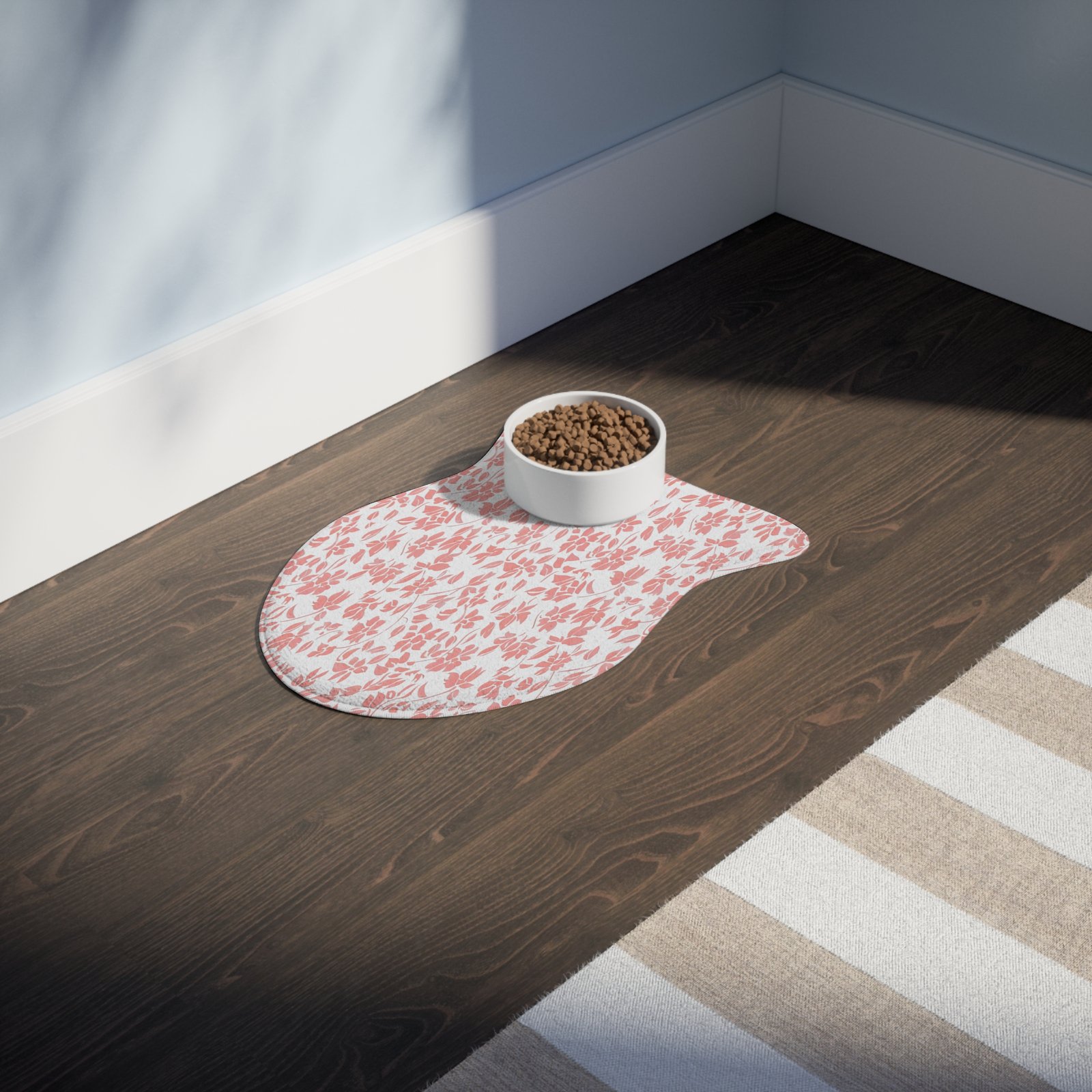 Floral Pet Feeding Mats with Whimsical Design, Cute Dog Bowl Mat, Non-Slip Cat Feeding Pad, Pet Lover Gift, Home Decor - Image 11