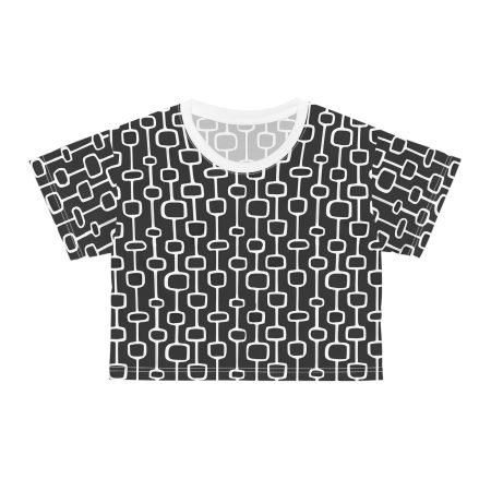 Chic Geometric Crop Tee, Trendy Top, Casual Wear, Summer Style, Fashion Gift, Stylish Everyday Tee