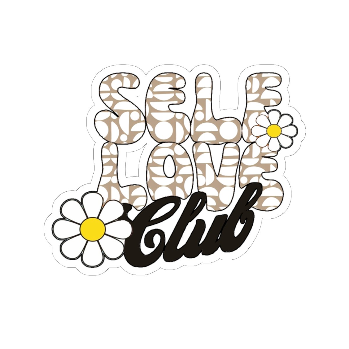 Self Love Club Stickers | Cute Floral Aesthetic | Laptop Decor | Self-Care Gifts | Positive Vibes | Room Decoration | Inspirational Quotes