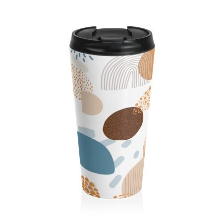 Stylish Stainless Steel Travel Mug with Modern Abstract Design, Perfect for Commuting, Gifts for Coffee Lovers, Travel Accessories, [...]