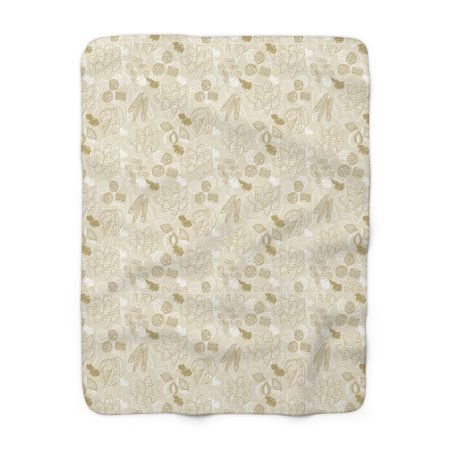 Cozy Floral Sherpa Fleece Blanket, Soft Decorative Throw, Gift for Home, Snuggly Warm Blanket, Perfect for Cozy Nights