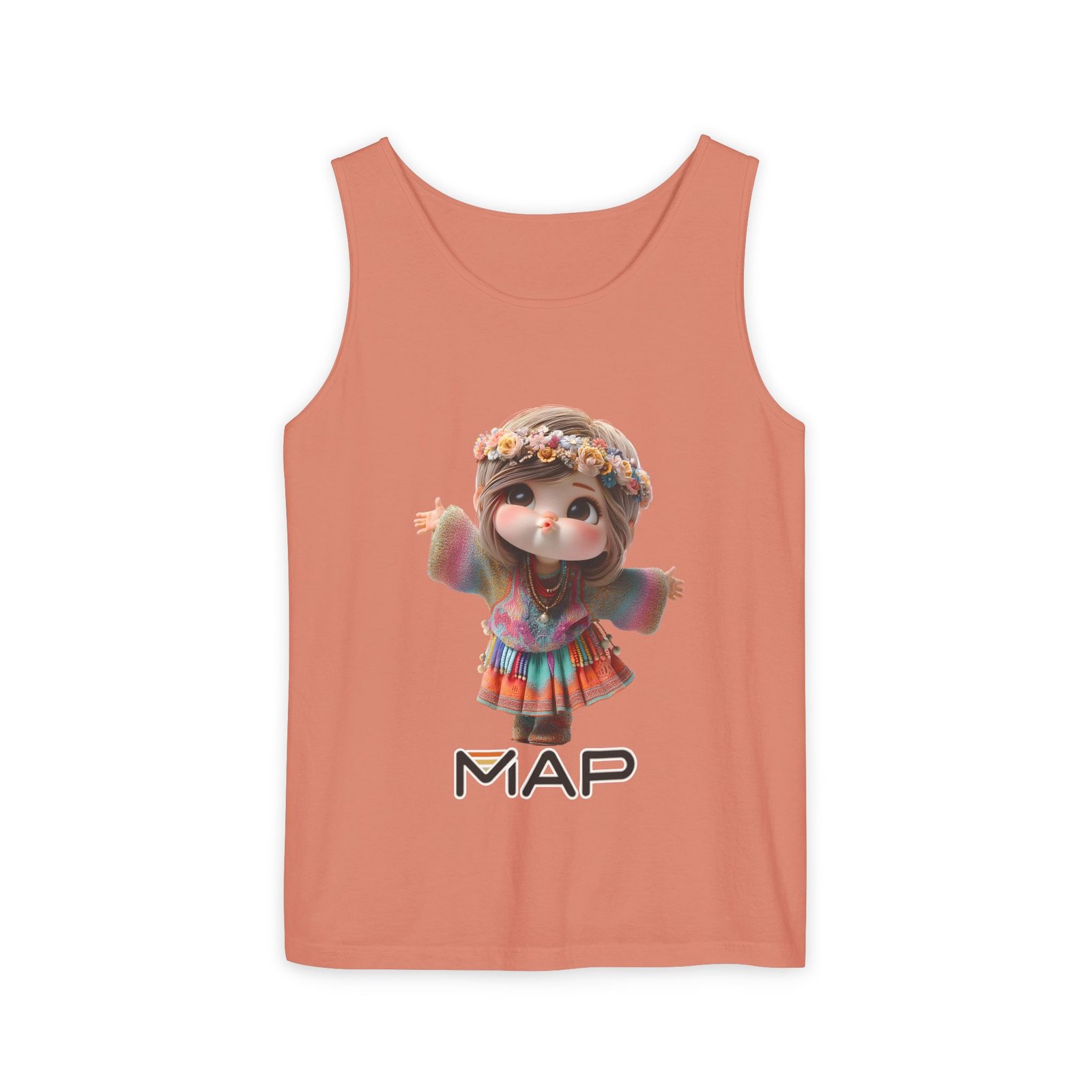 Vibrant Graphic Tank Top with MAP Design, Casual Summer Wear, Gift for Music Lovers, Festival Outfits, Feminine Style - Image 13