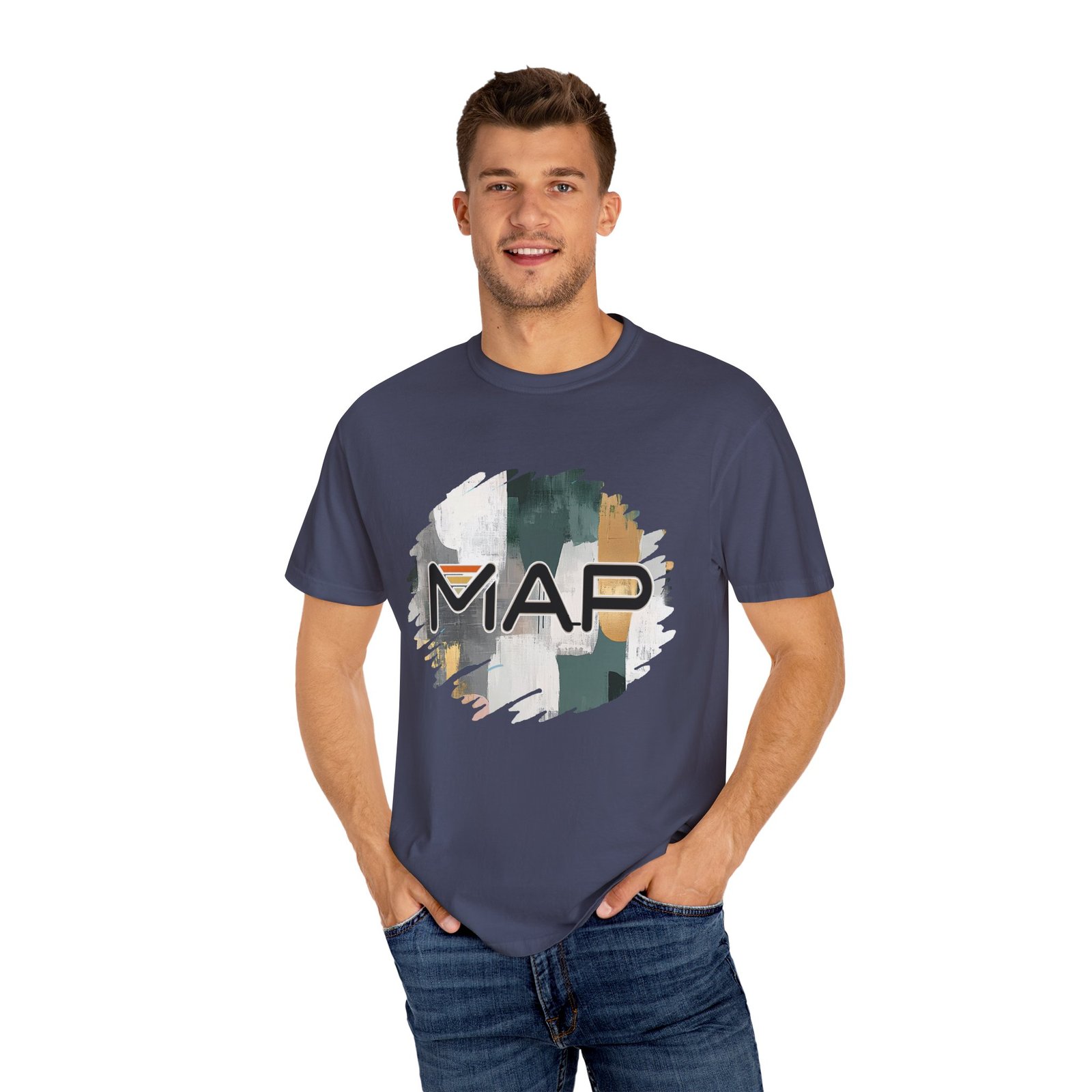 Map-Inspired Unisex Garment-Dyed T-Shirt for Travel Lovers, Casual Wear, Gifts, Outdoor Adventures, Wanderlust Fashion - Image 40
