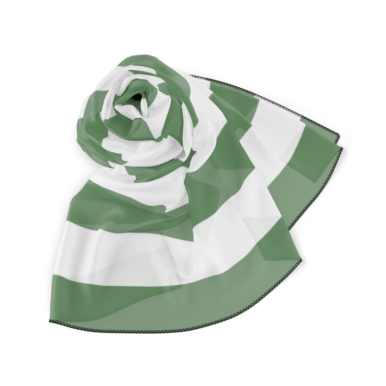 Chic Striped Poly Scarf for All Occasions, Fashion Accessory, Gift Idea, Lightweight Wrap, Trendy Neck Scarf - Image 5