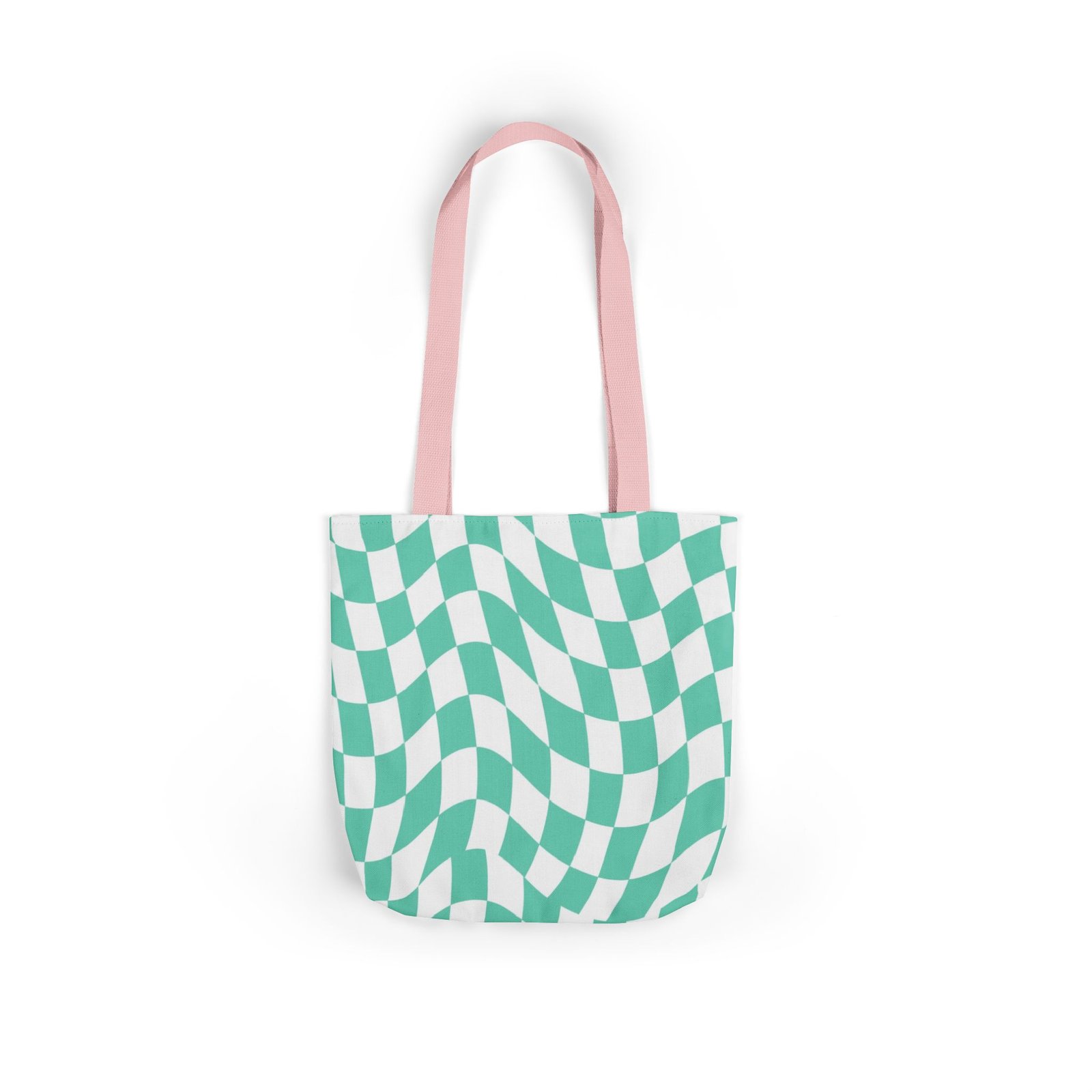 Trendy Checkered Canvas Tote Bag with 5-Color Straps, Eco-Friendly Shopping Bag, Stylish Beach Bag, Fashionable Gym Tote, Unique Gift Idea - Image 16