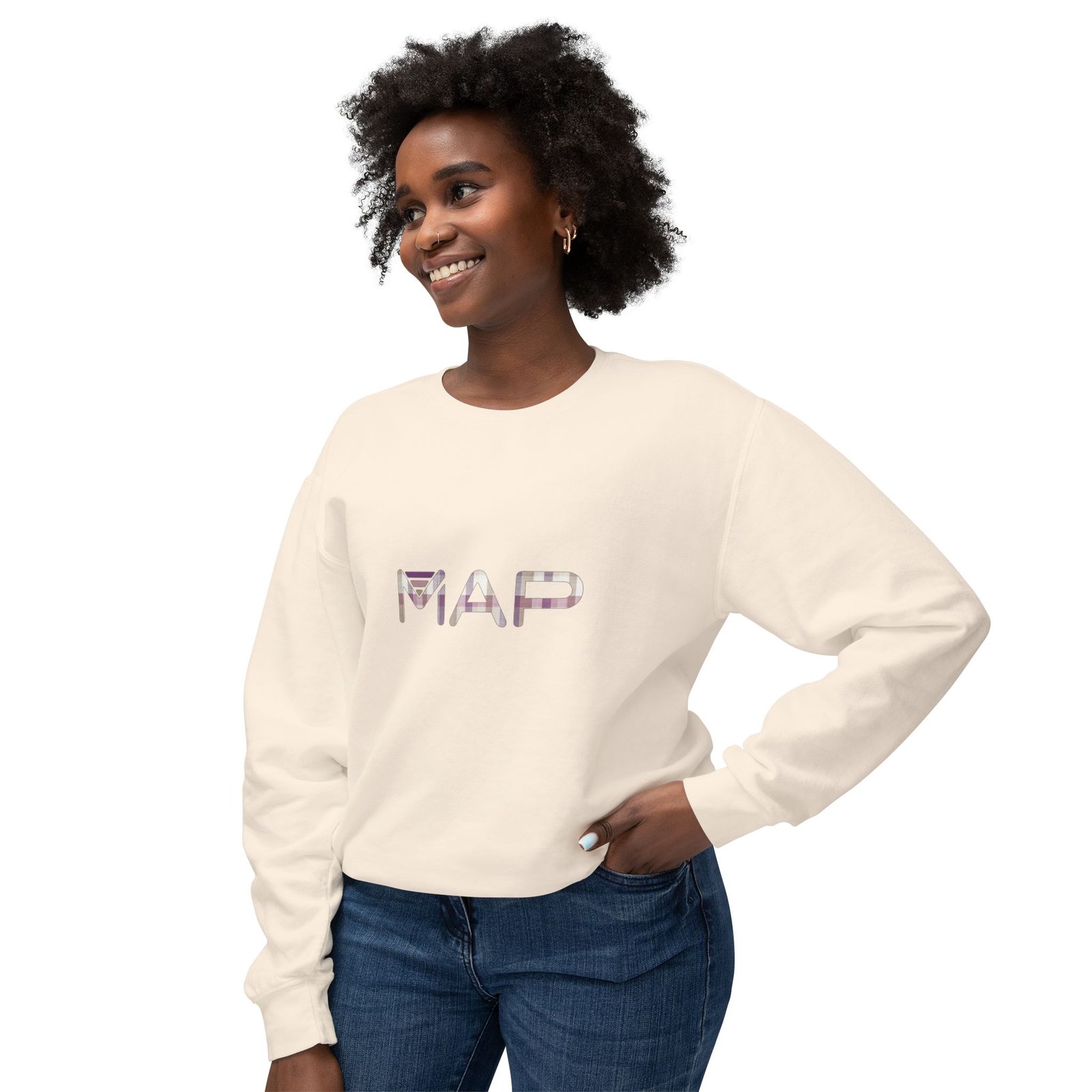 Map-Inspired Unisex Crewneck Sweatshirt | Casual Wear, Gift for Adventurers, Travel Inspiration, Lightweight Pullover, Everyday Style - Image 7