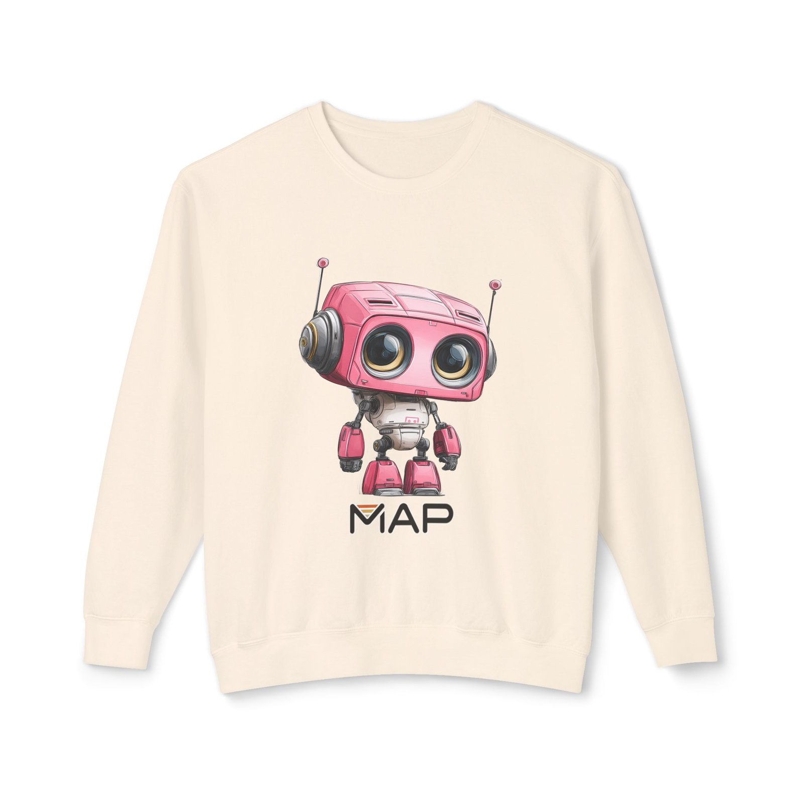 Cute Robot Graphic Sweatshirt, Perfect for Gifts, Casual Wear, Tech Lovers, Fun Hoodie for Friends, Unique Christmas Apparel - Image 5