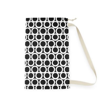 Chic Laundry Bag - Modern Monochrome Laundry Tote, Stylish Clothing Storage, Gift for College Students, Laundry Bag for Home Use