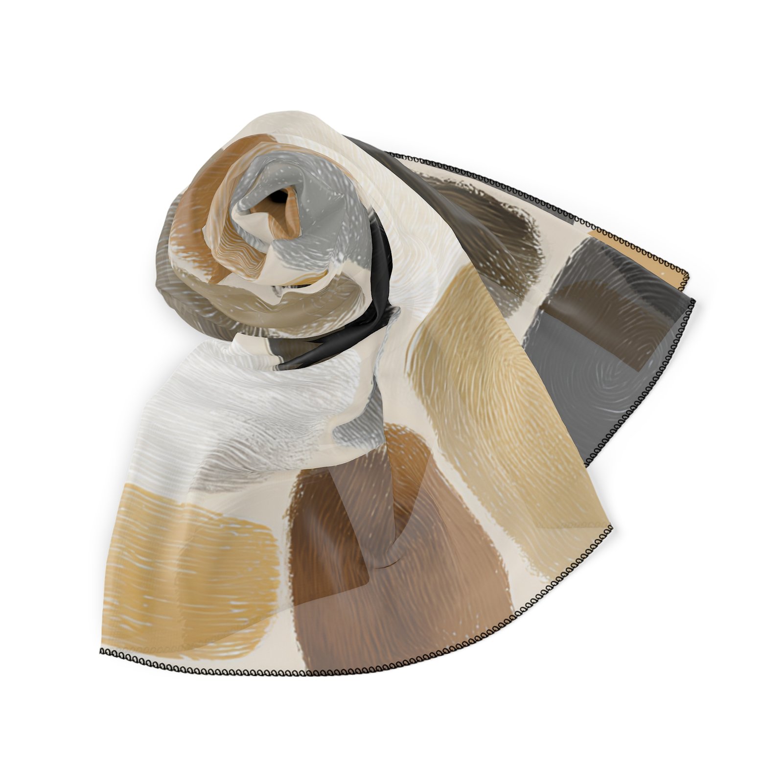 Chic Abstract Polka Dot Poly Scarf | Fashion Accessory, Lightweight Wrap, Trendy Gift for Her, Holiday Scarf - Image 5