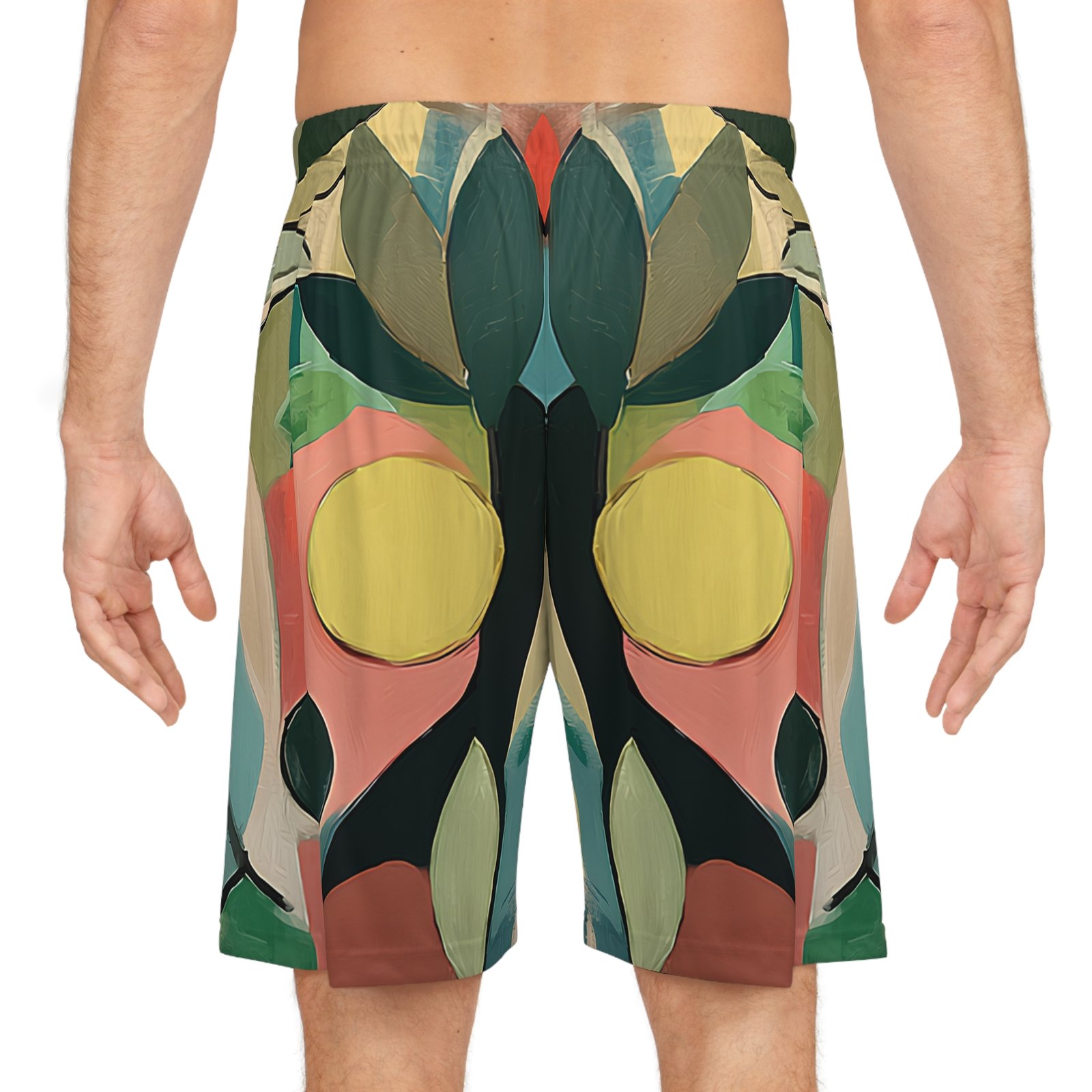 Colorful Abstract Basketball Shorts, Trendy Activewear for Sports Lovers, Casual Wear, Gift for Athletes, Summer Fashion - Image 4