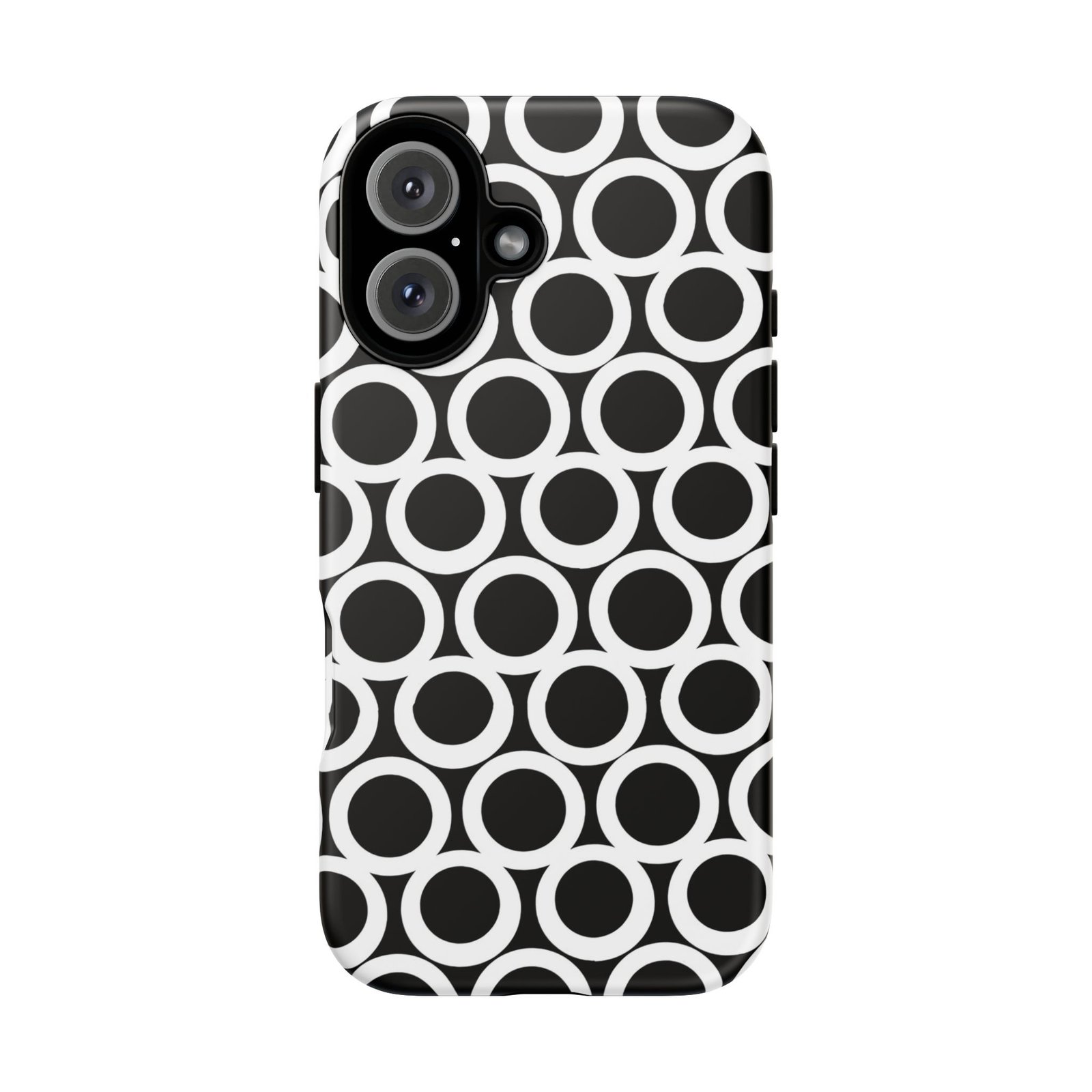 Stylish Phone Case, Tough Cases, Black White Polka Dot, Protective Cover, Modern Accessories, Unique Gift Idea - Image 5