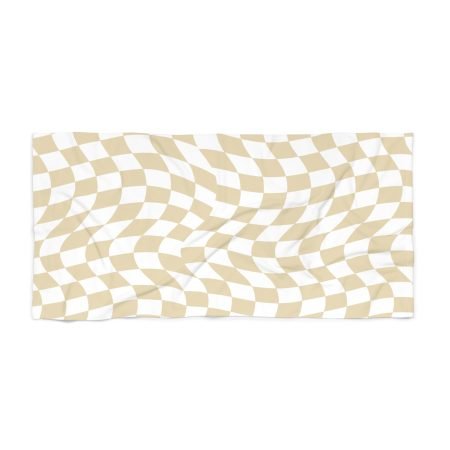 Chic Checkered Beach Towel, Stylish Pool Towel, Summer Accessory, Cozy Beach Gift, Fun Outdoor Blanket
