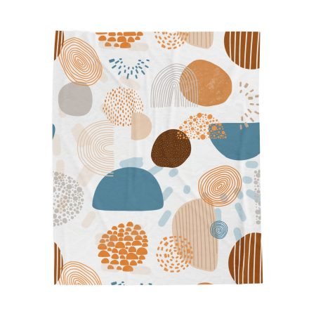 Cozy Modern Abstract Velveteen Plush Blanket | Snuggle Throw, Home Decor, Gift for All Occasions, Soft Bedding, Stylish Comfort